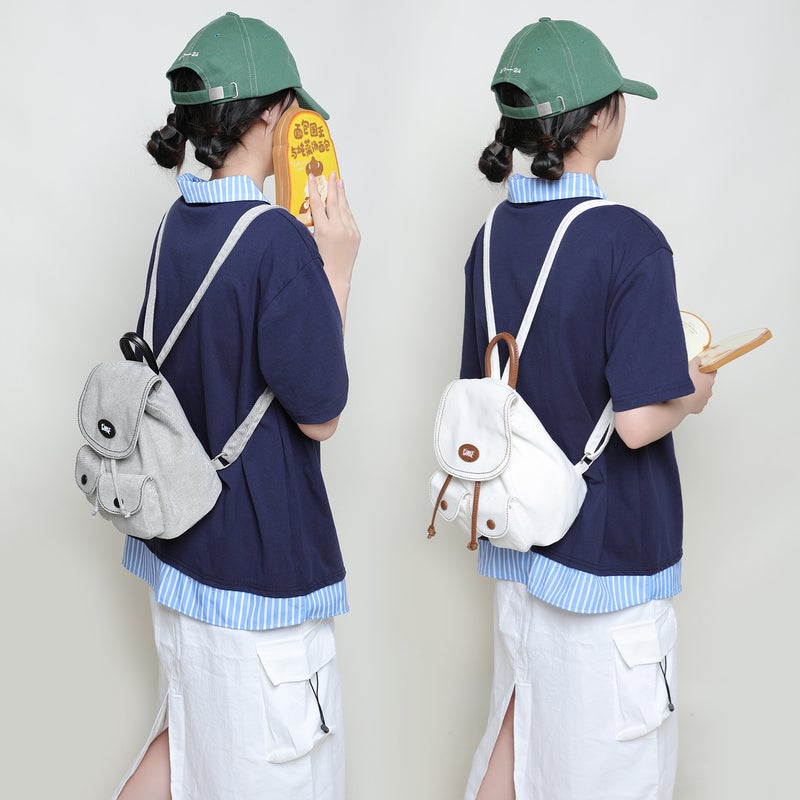 Mini Canvas Backpack for Women - Image 1