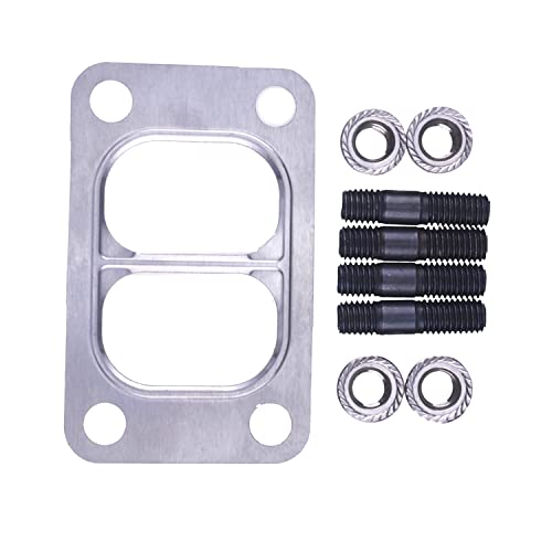 WQSING Turbo Mounting Studs Nuts with Turbo Gasket 3818823 3818824 3901356 Compatible with Dodge Cummins 8907 59L 4 Cylinder 4B39L Engine 3971421 - Image 1