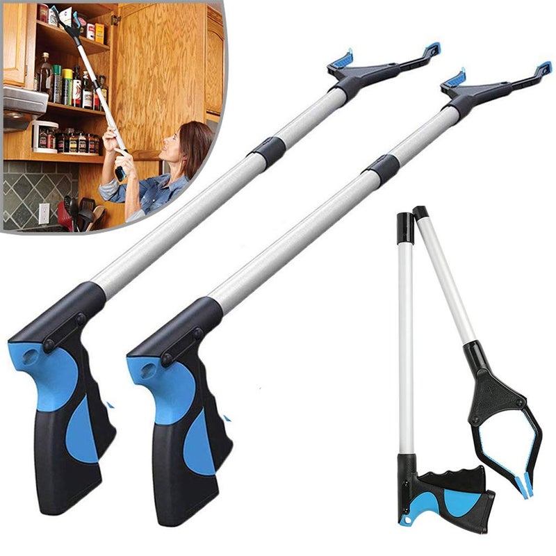 Xemz Grabber Reacher Tool 33 Foldable Extender Gripper Tool Claw Garbage Picker Elderly Disabled Handicap Arm Extension Reaching Assist Tool Ergonomic Heavy Duty Handle Trash Reacher Pick up Tool 2  - Image 1