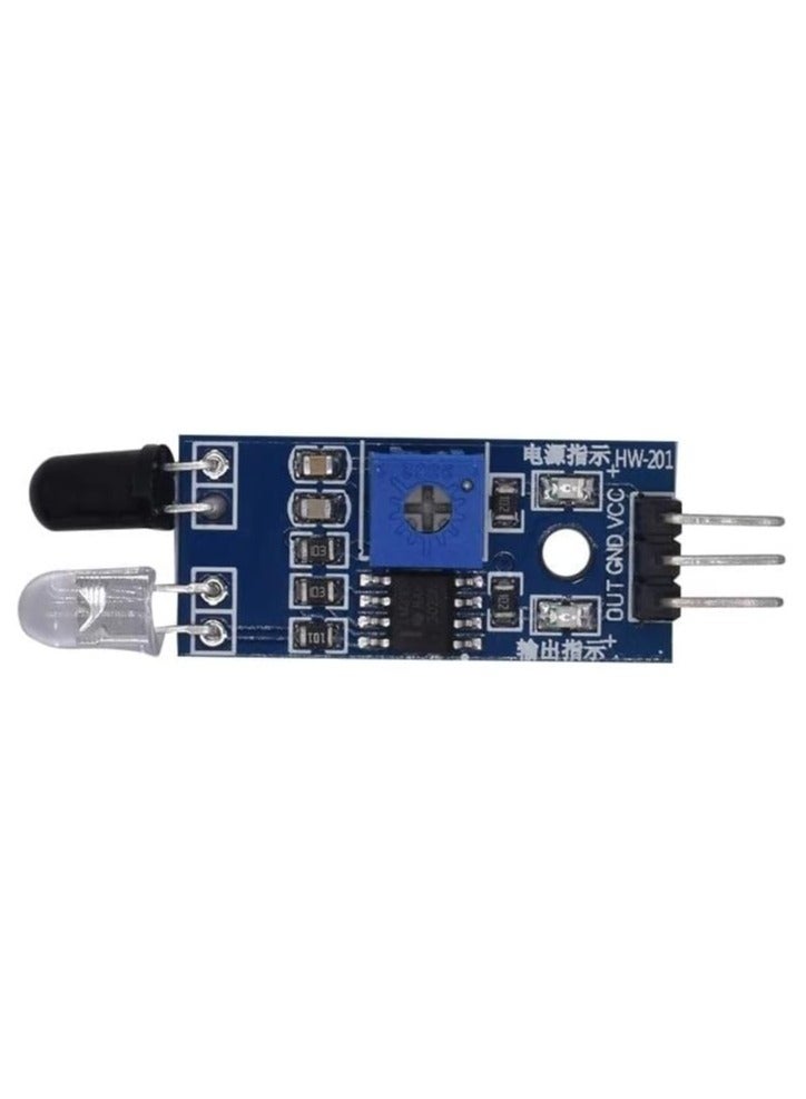 SOLDOUT DIY Smart Car Robot Reflective Photoelectric 3 Pin IR Infrared Obstacle Avoidance Sensor Module HW-201 Compatible with Arduino - Image 1