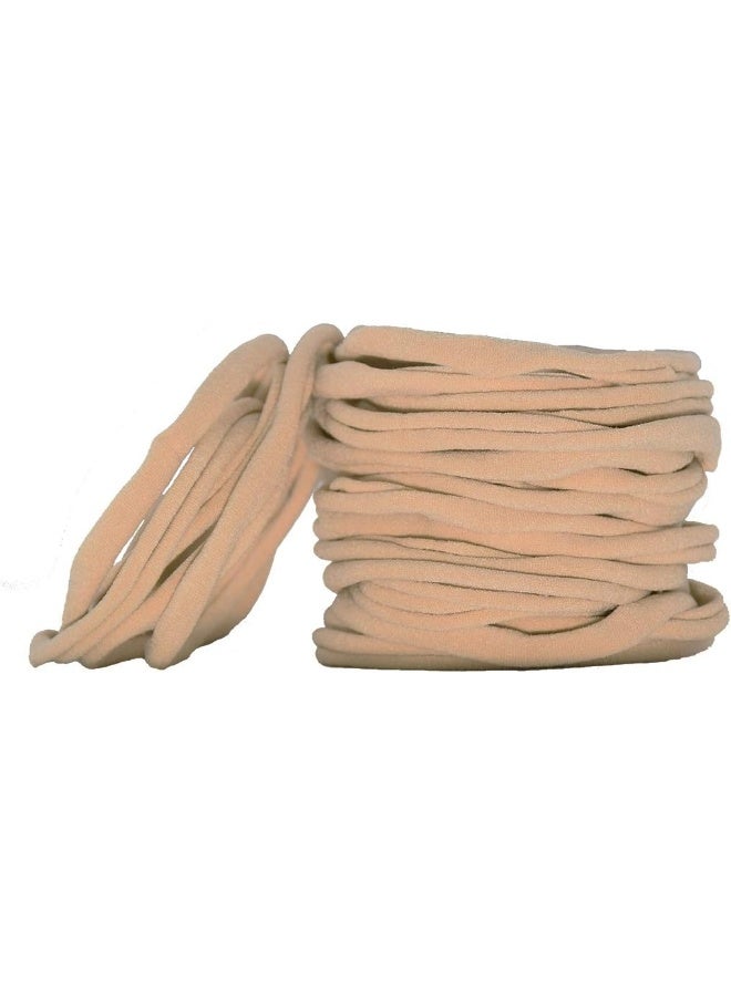 catin Super Soft Nude Nylon Headband For Newborn Baby Kids, High Stretchy, 20 Pcs For DIY Crafts - Image 1