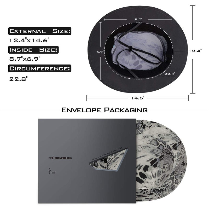 Kastking KastKing Sol Armis UPF 50 Boonie Hat - Sun Protection Fishing Hat, Beach & Hiking Hat, Paddling, Rowing, Kayaking Hat,Silver Mist - Image 5