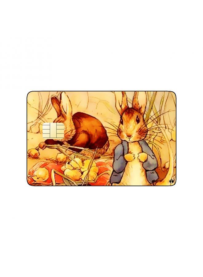 RKN PRINTED BANK CARD STICKER Cute Rabbit Drawing In Farm - Image 1