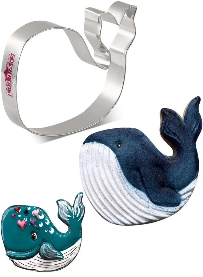 LILIAO Whale Cookie Cutter - 4.6 x 2.8 inches - Stainless Steel - Image 1