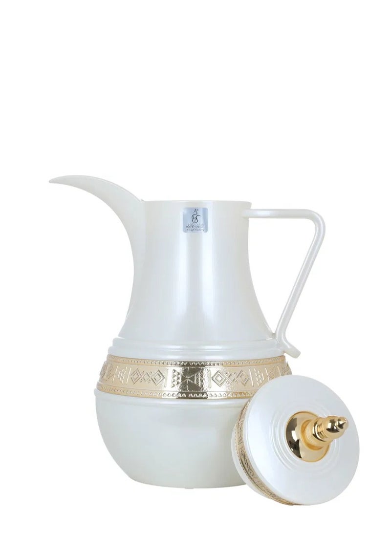 السيف غاليري طقم ترامس أمل السيف غاليري، 1/1 لتر، 2 قطعة، حافظة داخلية زجاج حراري - لؤلؤي - Image 5