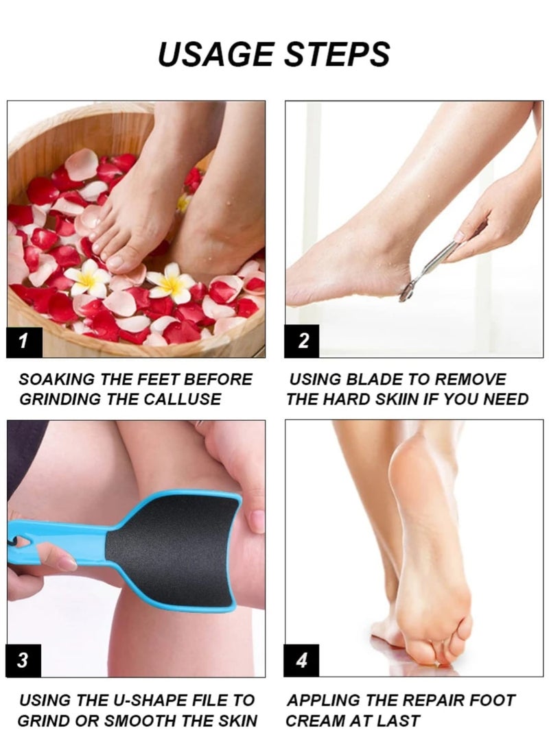 ROSE CARESS Professional Curved Foot File Dead Skin Calluses Remover Double Sided Professional Pedicure Foot File U Shaped Foot Sander - Image 4