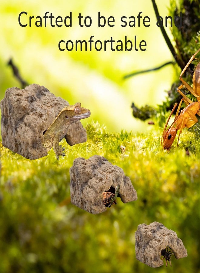 Repticircle Reptile Hide for Leopard Gecko,Bearded Dragon,Ball Python & Tortoise - Terrarium Habitat Décor, Snake & Lizard Hideout (Resin, Small) - Image 3