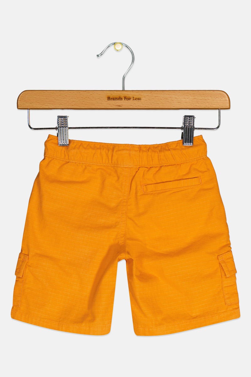 Hamleys Toddlers Boy Drawstring Plain Basic Shorts, Orange - Image 3