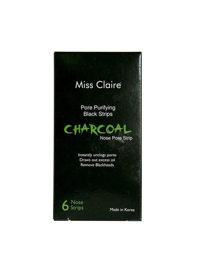 Miss Claire Charcoal 6 Nose Pore Strip Black Strip  - Image 2