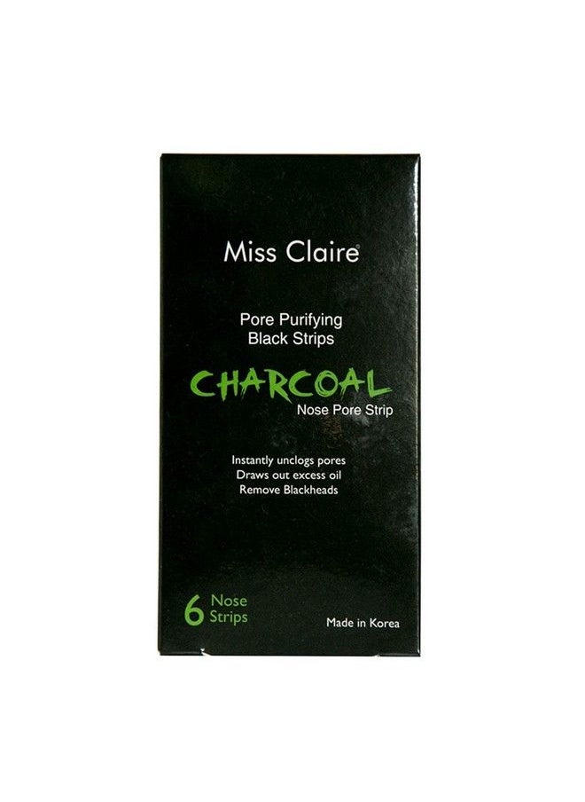 Miss Claire Charcoal 6 Nose Pore Strip Black Strip  - Image 3