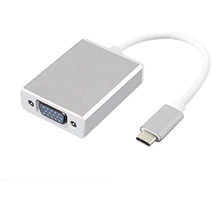 rayihni USB C TO VGA ADAPTER, THUNDERBOLT 3 TO VGA ADAPTER, TYPE C 3.1 PLUG TO VGA FEMALE ADAPTER, COMPATIBLE WITH MACBOOK PRO 2019/2020/2021, MACBOOK AIR, GALAXY - Image 1