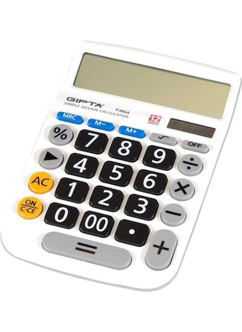 Gıpta 8 Digit Color Calculator F3047 White 
