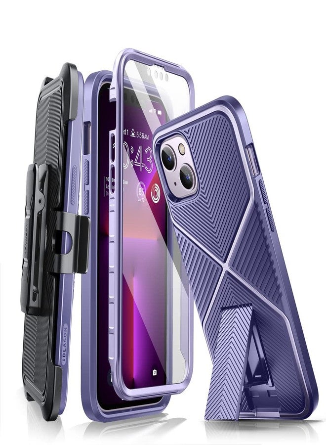 آي-بلاسون جراب i-Blason Infinity Series لهاتف iPhone 14 Plus مقاس 6.7 بوصة، جراب كامل للجسم مع مسند وحزام تثبيت، جراب متين شديد التحمل مع واقي شاشة مدمج (لون بنفسجي فاتح) - Image 1
