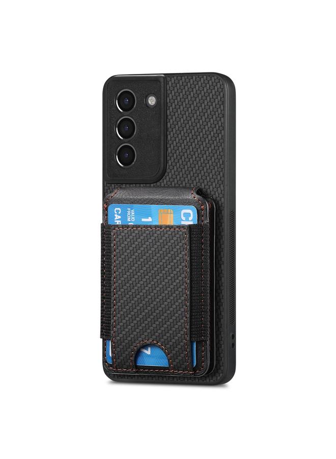 اس-توب جراب لهاتف Samsung Galaxy S21+ 5G مصنوع من ألياف الكربون مع حامل عمودي قابل للطي - Image 2