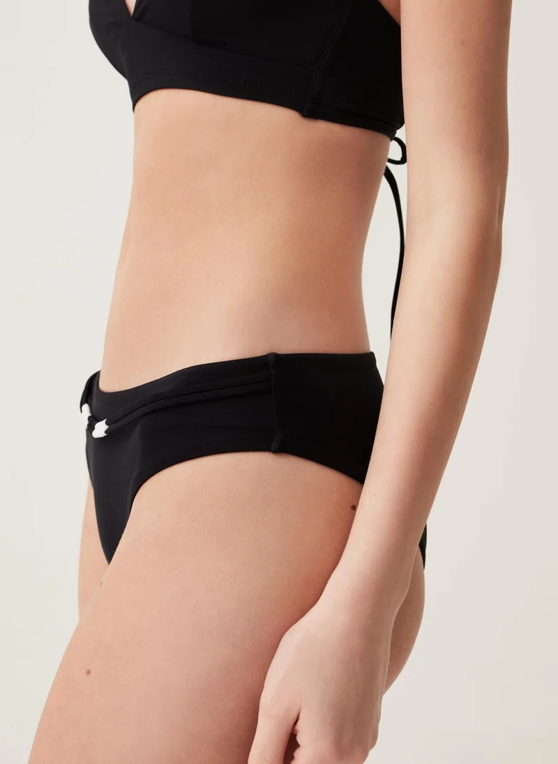 او في اس Ovs High-Rise Bikini Briefs With Bands