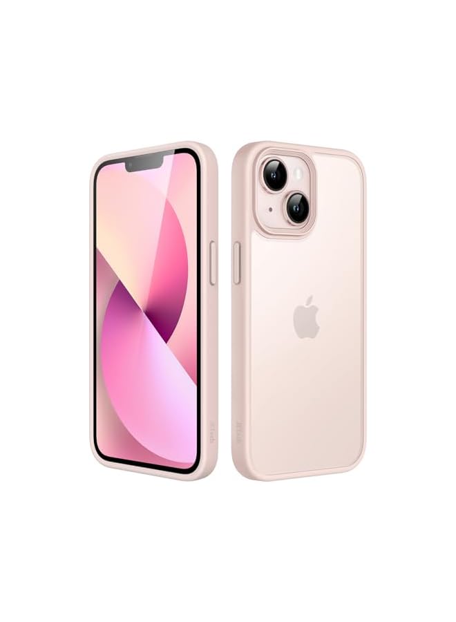 JETech Matte Case for iPhone 13 Mini 5.4-Inch, Shockproof Military Grade Drop Protection, Frosted Translucent Back Phone Cover, Anti-Fingerprint (Chalk Pink) - Image 1