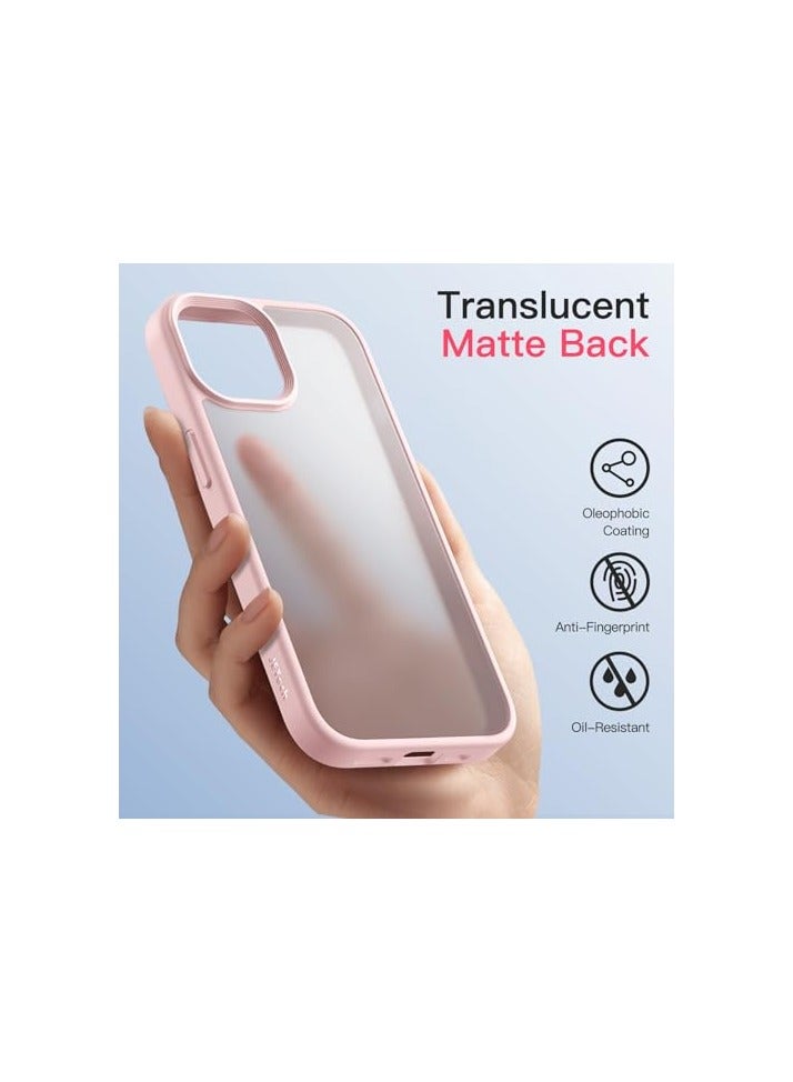 JETech Matte Case for iPhone 13 Mini 5.4-Inch, Shockproof Military Grade Drop Protection, Frosted Translucent Back Phone Cover, Anti-Fingerprint (Chalk Pink) - Image 4