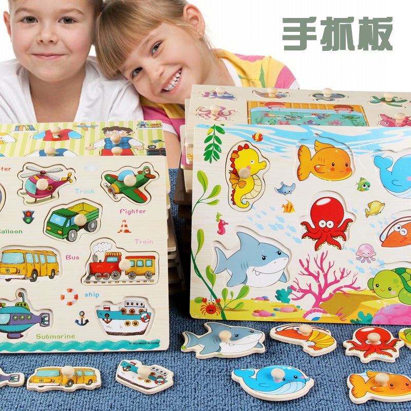 لعبة تعليمية مبكرة للأطفال من الخشب مع أحرف رقمية وألغاز حيوانات مفيدة للذكاء - Image 3