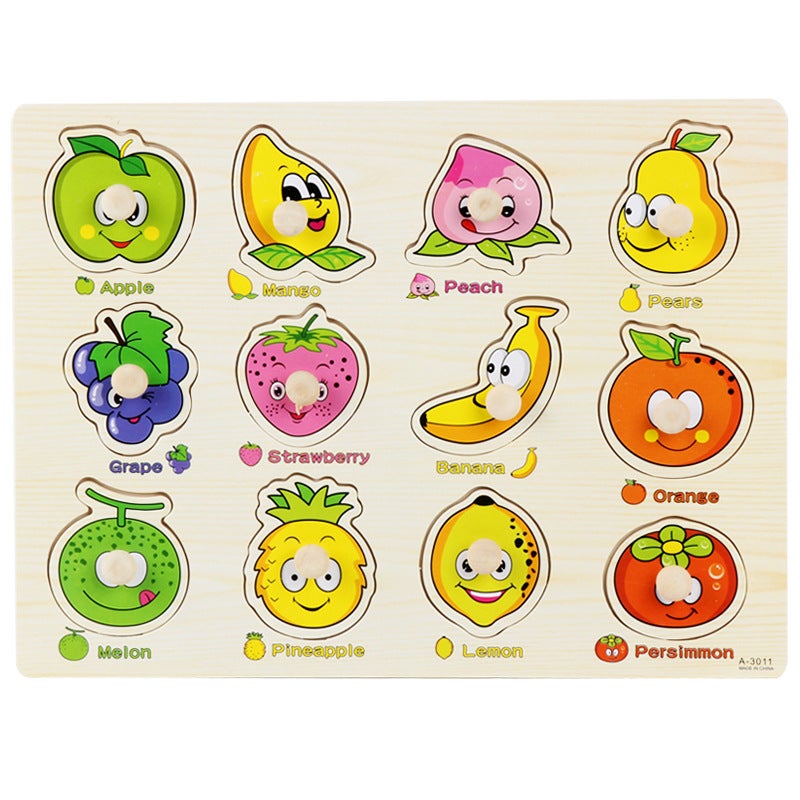 لعبة تعليمية مبكرة للأطفال من الخشب مع أحرف رقمية وألغاز حيوانات مفيدة للذكاء - Image 1