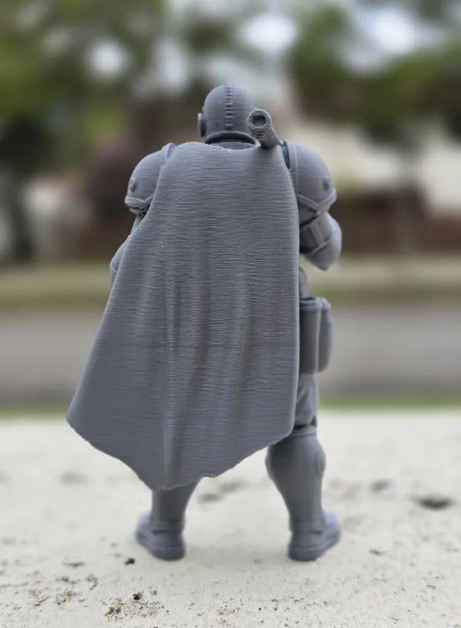 3D CRAFT 3D Printed Sci-Fi Soldier Action Figure – Futuristic Armored Warrior Collectible Toy – High Detail Model for Desk Display & Kids Imaginative Play – Grey Miniature Figurine Gift for Boys - Image 2