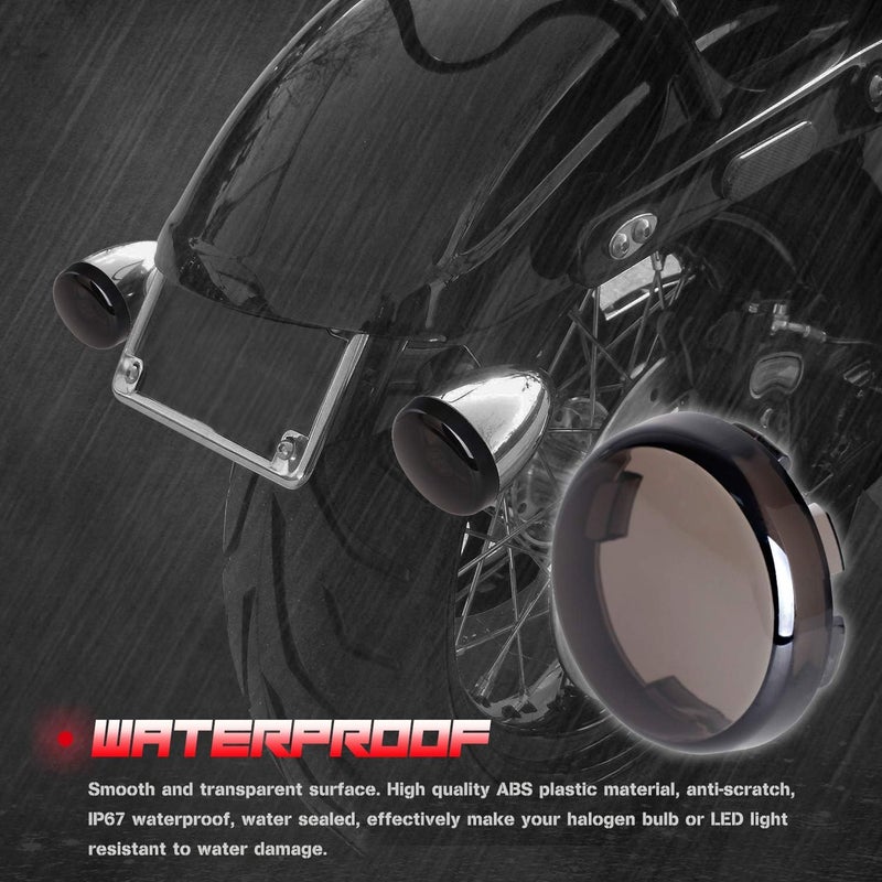 NTHREEAUTO 1157 LED Turn Signals Front Rear Lights 2Inch Bullet Smoked Lens Cover Compatible with Harley Street Glide Road Glide Sportster Dyna Softail Iron 883 Touring 1986-2023 - Image 3