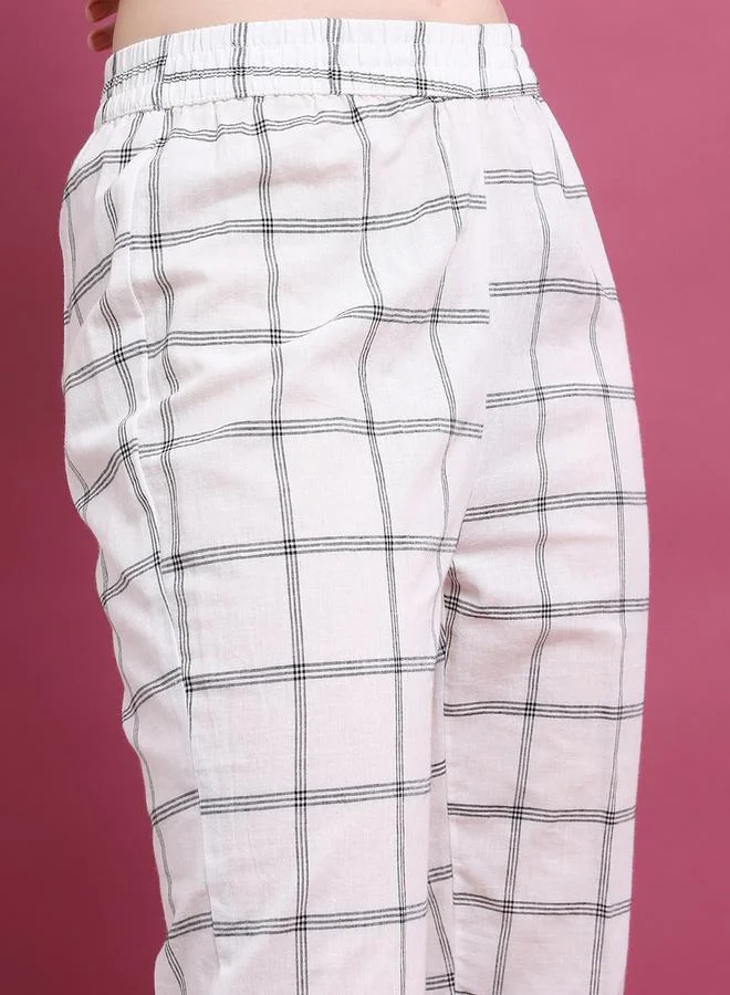 Vishudh Vishudh Women Multi-Colored Checked Stright Pant