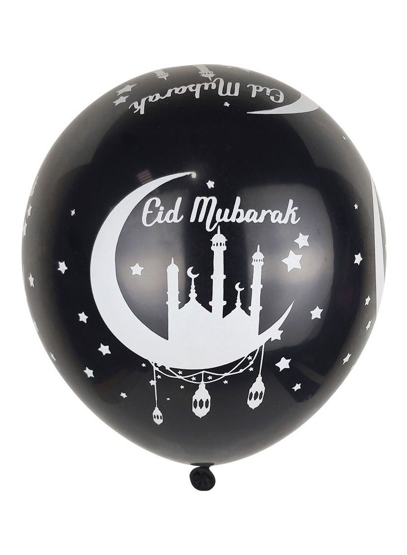 Highland 10 Piece Gold Silver Eid Mubarak Balloon Decorations  - Image 3