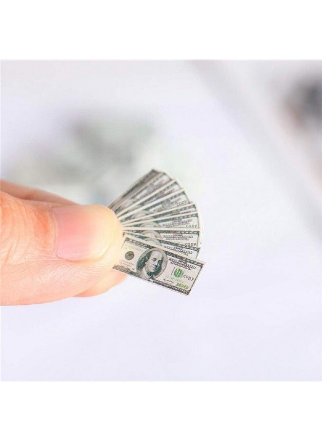 SXFSE - 1:12 Dollhouse Miniature Scene Model Mini 150 Pieces Dollar Bills Set (Multicolored) - Image 1