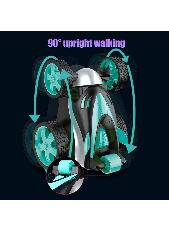 VGRASSP Mini Stunt Remote Control Rechargeable Car Toy for Kids - 360 Degree Spinning (Blue) - Image 3