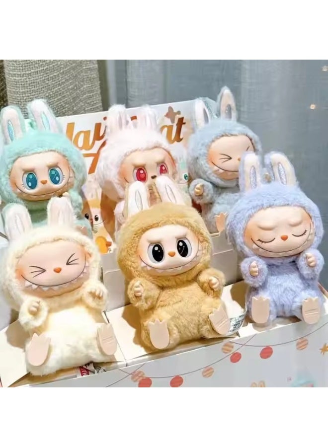 V3 Blind Box the Monsters labubu Exacting Macaron Plush Pendant Doll Keychain Birthday Christmas Gift - Image 2