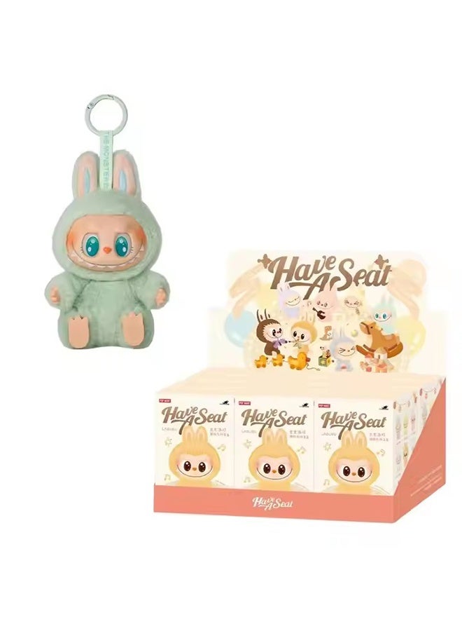 V3 Blind Box the Monsters labubu Exacting Macaron Plush Pendant Doll Keychain Birthday Christmas Gift - Image 1