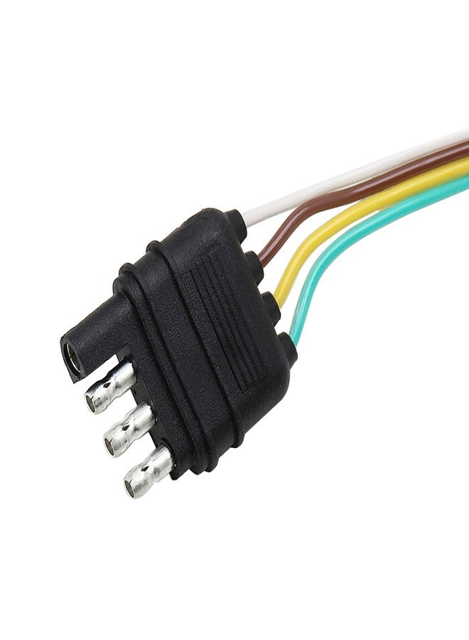 Oyviny 4 Pin Flat Y-Splitter Plug Adapter with 17.5 inch Trailer Extension Harness for LED Tailgate Light Bar and Trailer Lights Pure Copper Wires Plug & Play 4 Way Y-Splitter Plug - Image 4