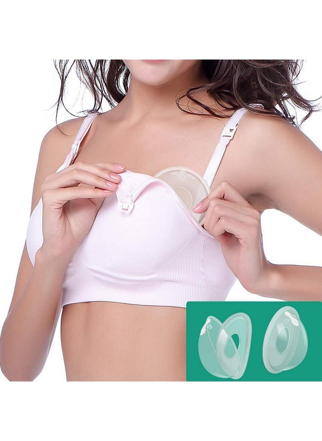 Cmbear Upgrade Version Breast Shells Nipple Shield With Antiflow Stopper Therapy Comfort For Sore Leaking Breast Afeeding Nursing Mother Bpa Free Food Grade Silicon Breastmilk Saving (2 Shells)  - Image 2
