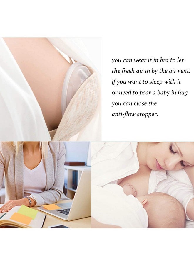 Cmbear Upgrade Version Breast Shells Nipple Shield With Antiflow Stopper Therapy Comfort For Sore Leaking Breast Afeeding Nursing Mother Bpa Free Food Grade Silicon Breastmilk Saving (2 Shells)  - Image 3