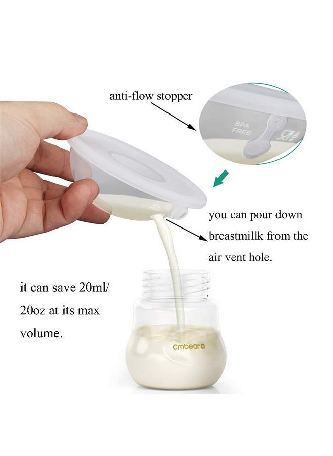 Cmbear Upgrade Version Breast Shells Nipple Shield With Antiflow Stopper Therapy Comfort For Sore Leaking Breast Afeeding Nursing Mother Bpa Free Food Grade Silicon Breastmilk Saving (2 Shells)  - Image 4