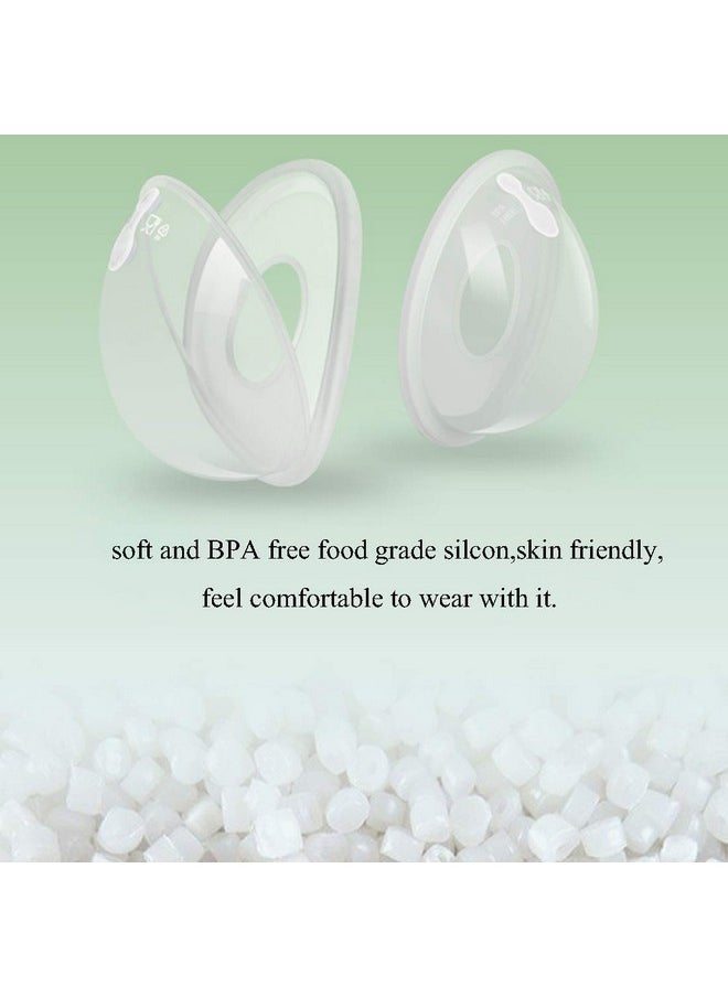 Cmbear Upgrade Version Breast Shells Nipple Shield With Antiflow Stopper Therapy Comfort For Sore Leaking Breast Afeeding Nursing Mother Bpa Free Food Grade Silicon Breastmilk Saving (2 Shells)  - Image 5
