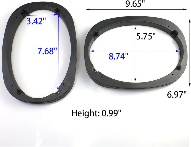 FDXGYH 2 قطع 6" × 9" فواصل مكبرات الصوت العالمية من ABS للسيارات - Image 2