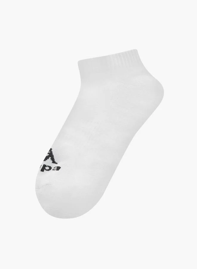 كابا طقم من  جوارب كابا بطبعة شعار، نصف تيري، بطول الكاحل، مع حماية مضادة للبكتيريا