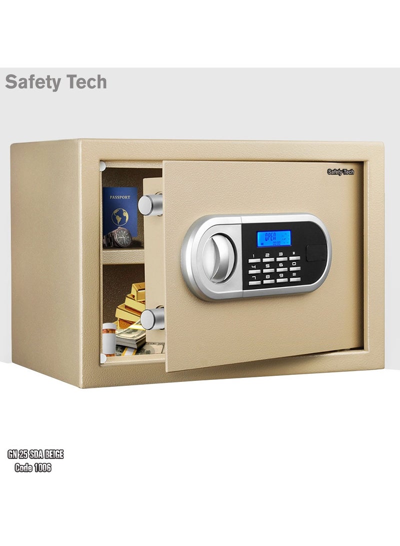Safety Tech Electronic Safe by Global Brand Safety Tech GN25 SDA Beige - Image 1