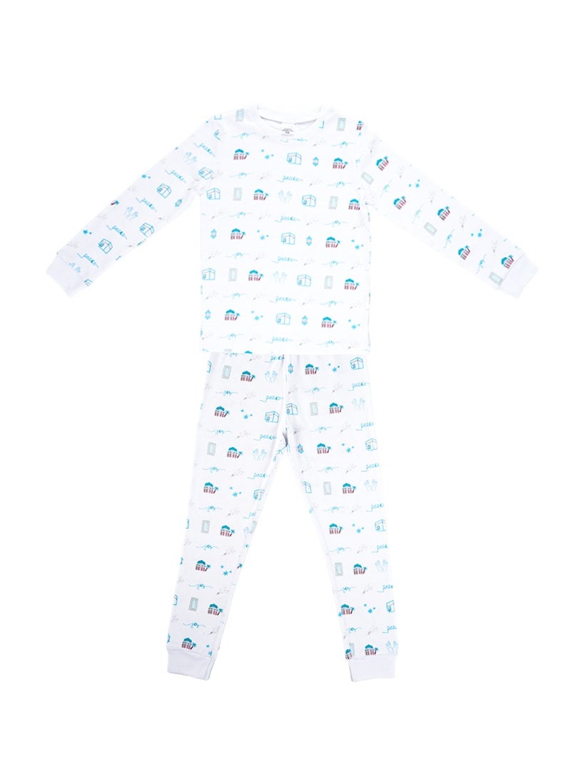 Hilalful HilalFul Pyjama Set For Unisex Kids & Children | 18 -24 Months | 100% Organic Cotton | Eco-Friendly | Soft & Breathable Fabric | Kids Sleepwear Clothing | Comfortable | Hypoallergenic | Skin Friendly - Image 1