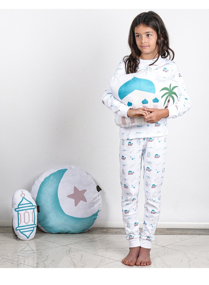 Hilalful HilalFul Pyjama Set For Unisex Kids & Children | 18 -24 Months | 100% Organic Cotton | Eco-Friendly | Soft & Breathable Fabric | Kids Sleepwear Clothing | Comfortable | Hypoallergenic | Skin Friendly - Image 2