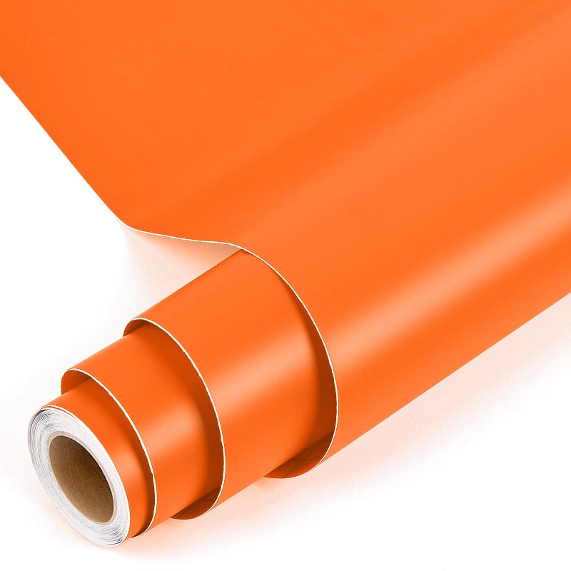Prime Vinyl Permanent Vinyl Matte Orange Adhesive Vinyl for All Cutting Machine 12 x10 FT Permanent Outdoor for Decor Sticker Home Decal Scrapbooking Signs