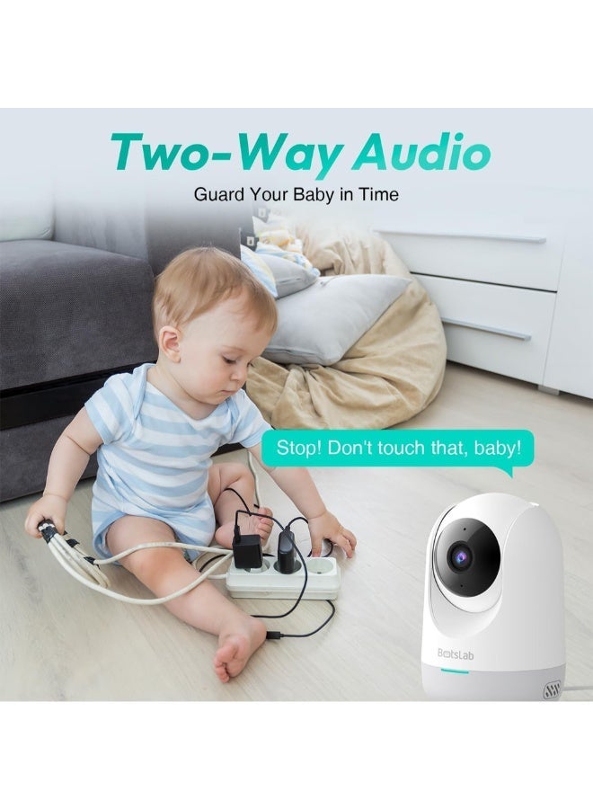 Botslab كاميرات مراقبة داخلية 2-Pack C212، 2K واي فاي للمراقبة المنزلية مع كشف الحركة، رؤية ليلية، صوت ثنائي الاتجاه، كشف ذكي، متوافقة مع أليكسا وجوجل، مراقبة الأطفال/الحيوانات الأليفة - Image 4