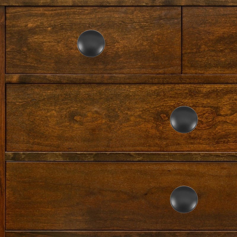 6Pcs Round Black Aluminum Alloy Cabinet Knobs Drawer Pulls for Kitchen Closet Furniture - Image 5