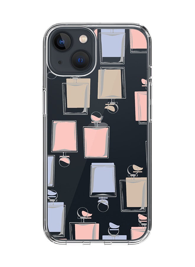 Stylizedd Classic Clear for Apple iPhone 14 Case Hybrid Soft Cover Flexible Edges Anti Drop TPU PC Gel Thin Transparent Cover [ Designed for Apple iPhone 14 ] - Fragrant Perfume