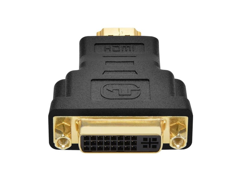 Monoprice HDMI Male to DVI-D Single Link Female Adapter - for Use with Computer's Video Card, DVD Player, Blu-ray Disc Player, Gold Plated Connectors, Black - Image 3