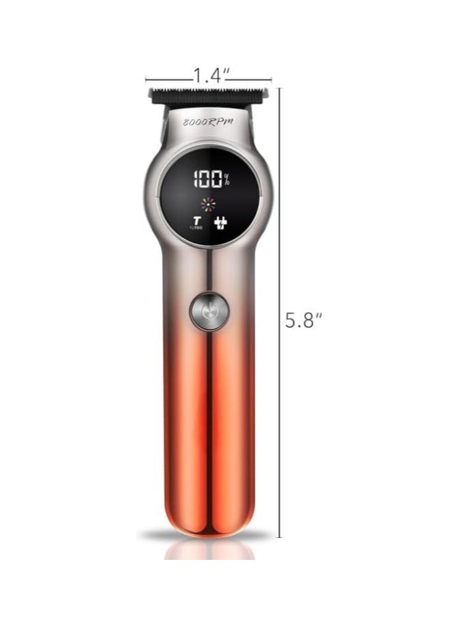 Skill Tech Zero Gap Gapless Hair Clipper Hair Trimmer for Men Hair Cutting Clippers Turbo Speed Cordless Hair Clippers for Men USB C 8000 RPM Fast Charging - Red  - Image 2