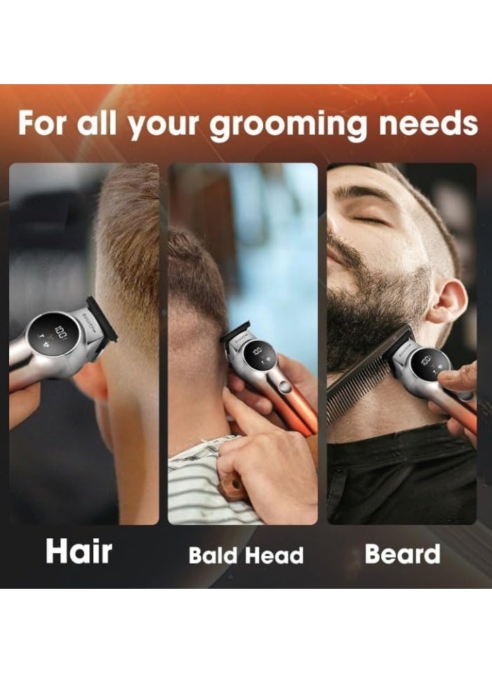 Skill Tech Zero Gap Gapless Hair Clipper Hair Trimmer for Men Hair Cutting Clippers Turbo Speed Cordless Hair Clippers for Men USB C 8000 RPM Fast Charging - Red  - Image 4