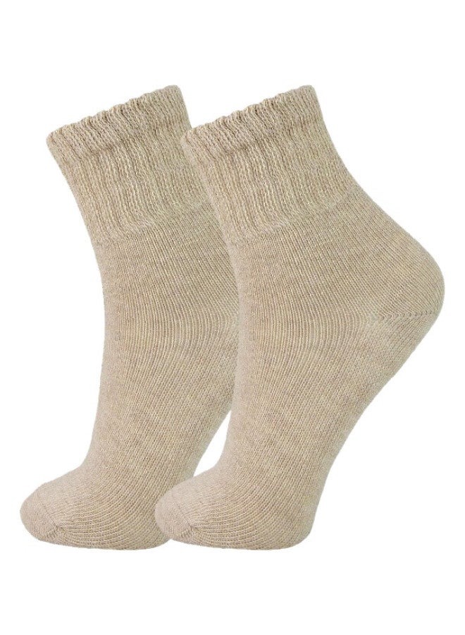 MD Combed Cotton Mid-Calf Loose Mouth Socks For Men And Women, Wide Mouth Socks, Loose Cotton Socks, Soft And Breathable, 4 Pairs Pack - Image 2