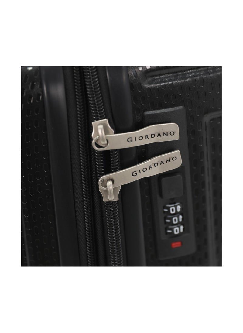 GIORDANO - Hardshell Luggage Spinner Trolley Bag 3 Pieces Set,Black (S-20",M-24",L-28") - Image 1